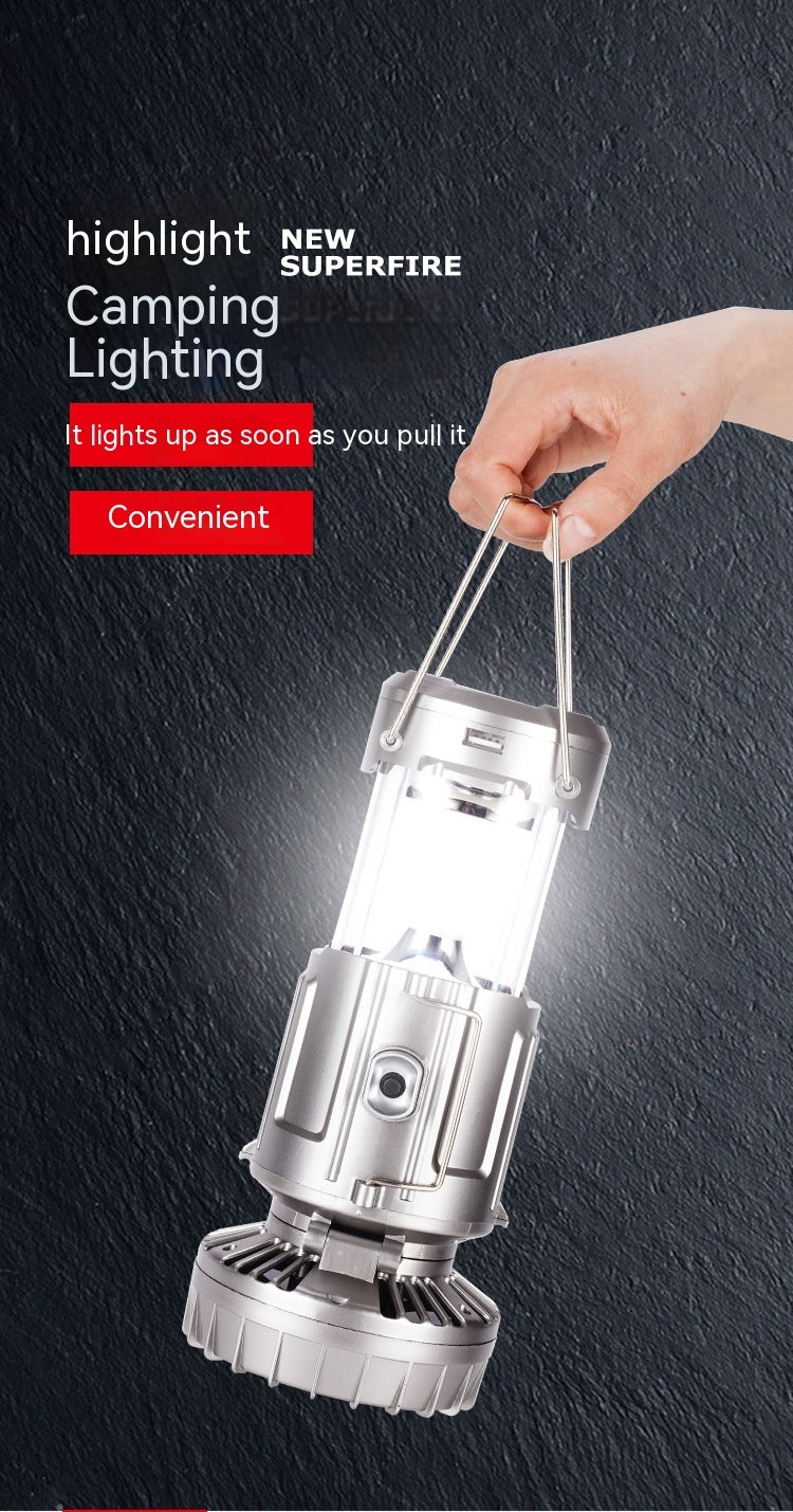 Solar LED Portable Light – USB Rechargeable Outdoor Tent & Camping Lantern