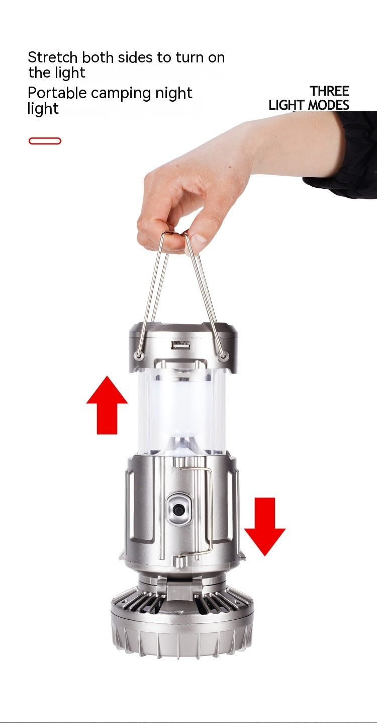 Solar LED Portable Light – USB Rechargeable Outdoor Tent & Camping Lantern
