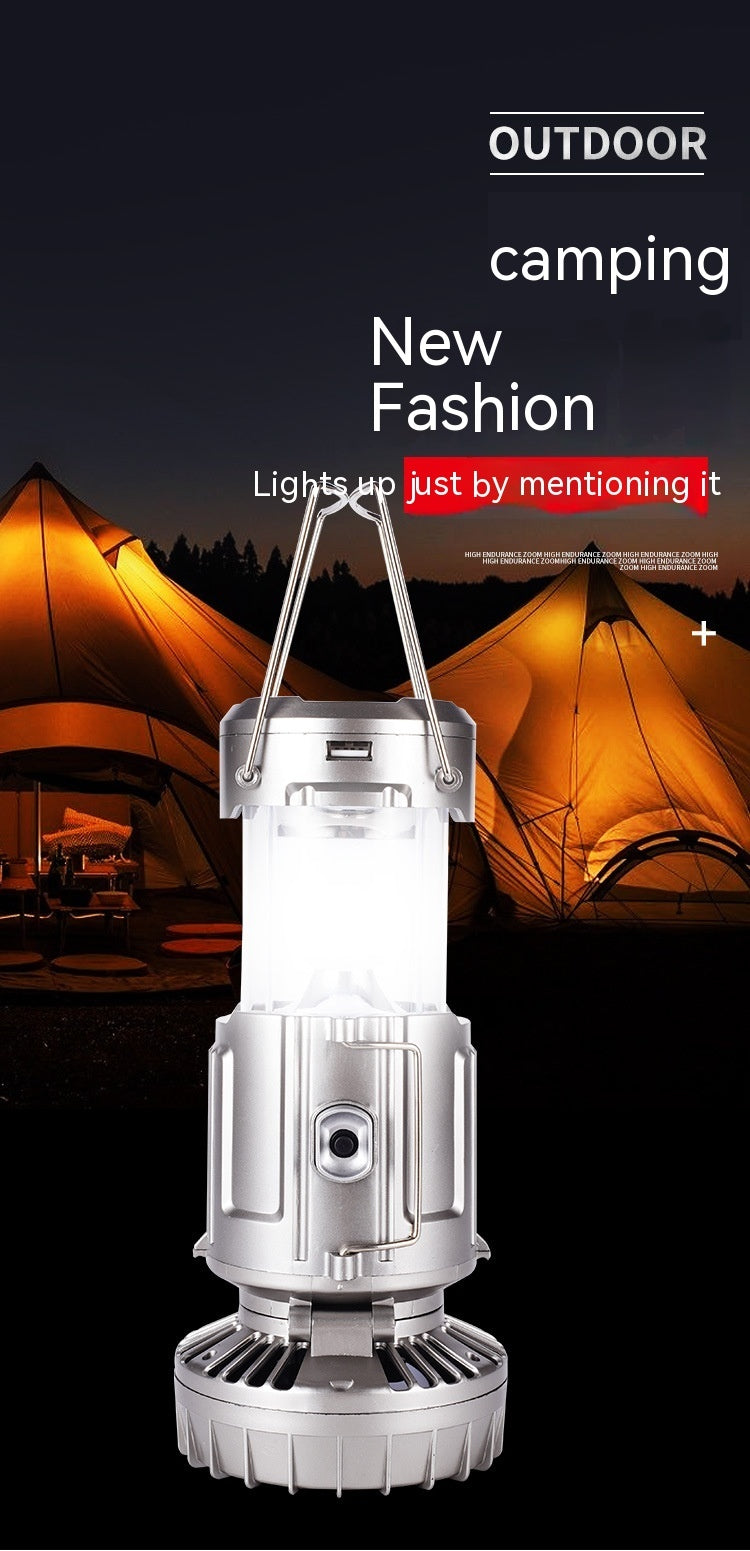 Solar LED Portable Light – USB Rechargeable Outdoor Tent & Camping Lantern