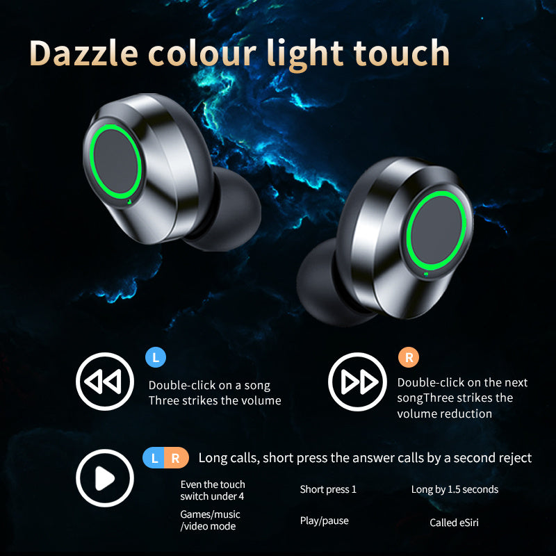 YD03 TWS Bluetooth Headset – Smart Display & LED Breathing Light