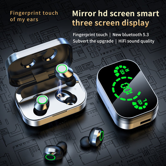 YD03 TWS Bluetooth Headset – Smart Display & LED Breathing Light