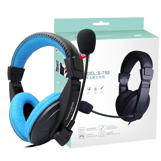Head-mounted Computer Notebook Phone Wired Headset